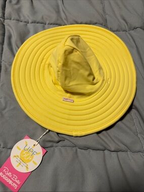 Ruffle Butts Bright Yellow Wide Brim Sun Hat